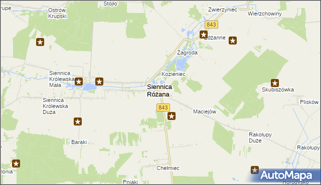 mapa Boruń, Boruń na mapie Targeo