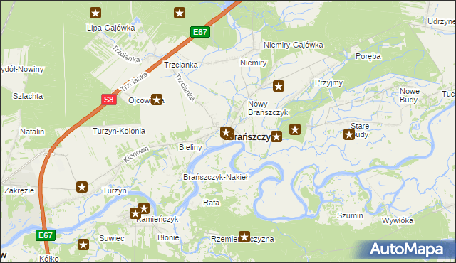 mapa Brańszczyk, Brańszczyk na mapie Targeo