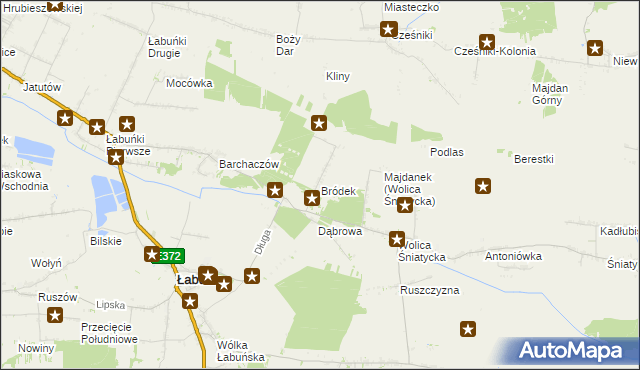 mapa Bródek, Bródek na mapie Targeo