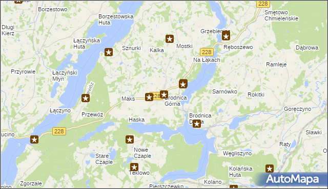 mapa Brodnica Górna, Brodnica Górna na mapie Targeo