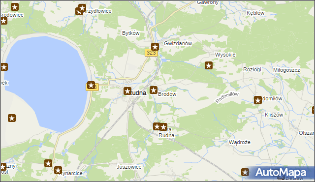 mapa Brodów, Brodów na mapie Targeo