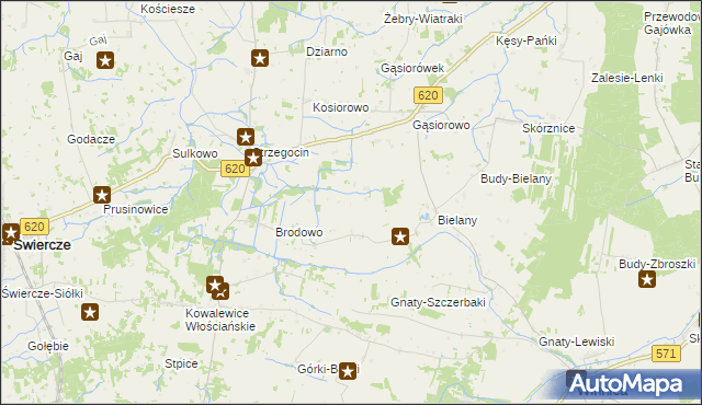 mapa Brodowo-Wity, Brodowo-Wity na mapie Targeo