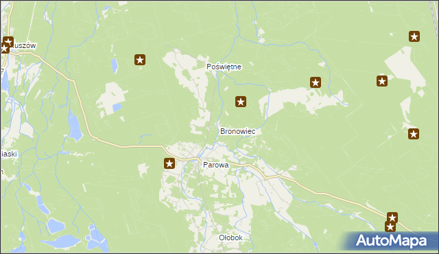 mapa Bronowiec, Bronowiec na mapie Targeo