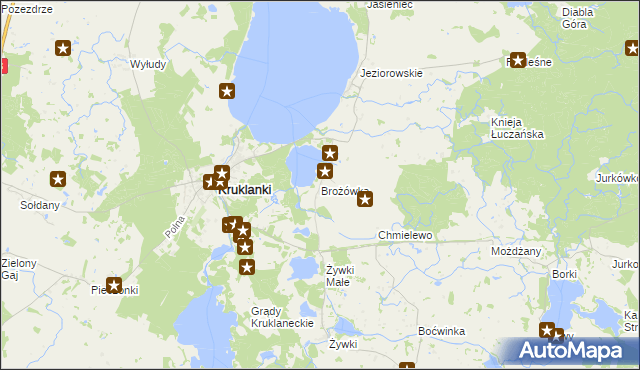 mapa Brożówka, Brożówka na mapie Targeo