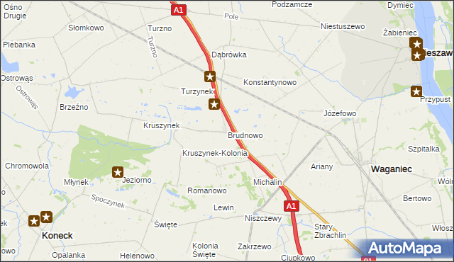 mapa Brudnowo, Brudnowo na mapie Targeo