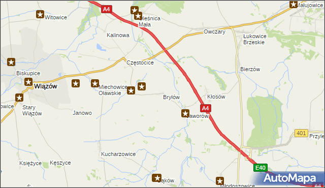 mapa Bryłów, Bryłów na mapie Targeo
