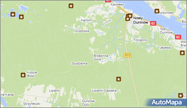 mapa Brzezinna Góra, Brzezinna Góra na mapie Targeo