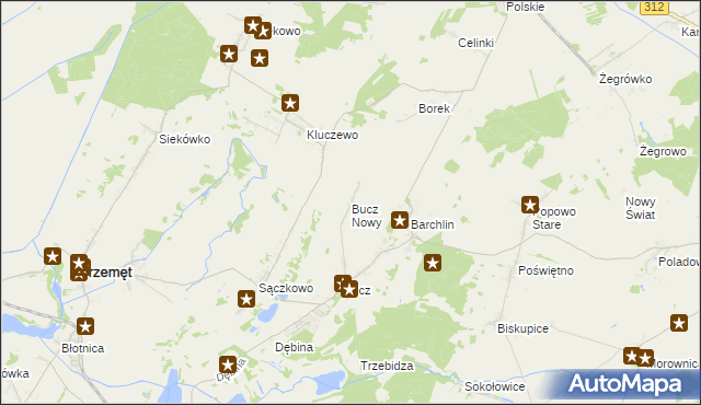 mapa Bucz Nowy, Bucz Nowy na mapie Targeo