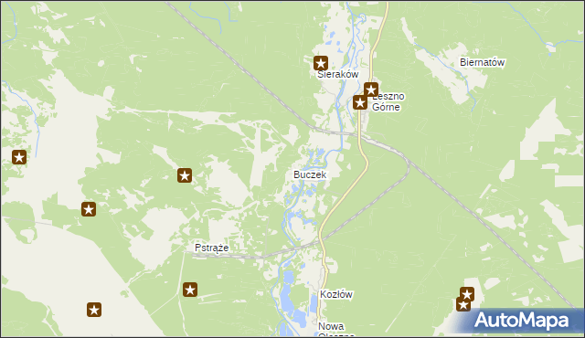 mapa Buczek gmina Szprotawa, Buczek gmina Szprotawa na mapie Targeo