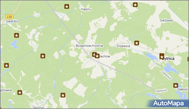 mapa Budachów, Budachów na mapie Targeo