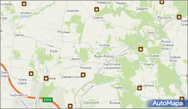 mapa Budki-Rososz, Budki-Rososz na mapie Targeo