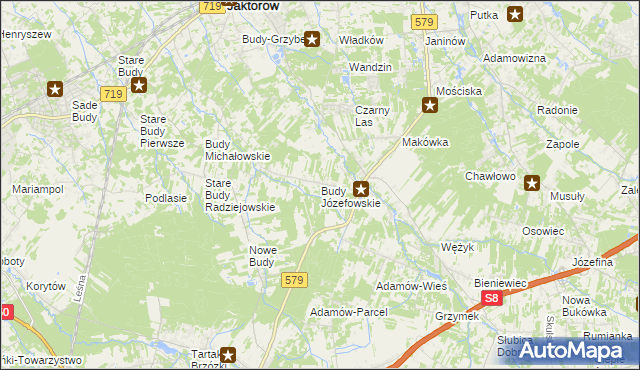 mapa Budy Józefowskie, Budy Józefowskie na mapie Targeo
