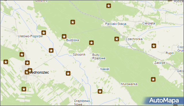 mapa Budy Rządowe, Budy Rządowe na mapie Targeo