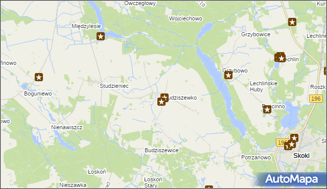 mapa Budziszewko, Budziszewko na mapie Targeo