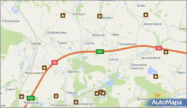 mapa Budziwojowice, Budziwojowice na mapie Targeo