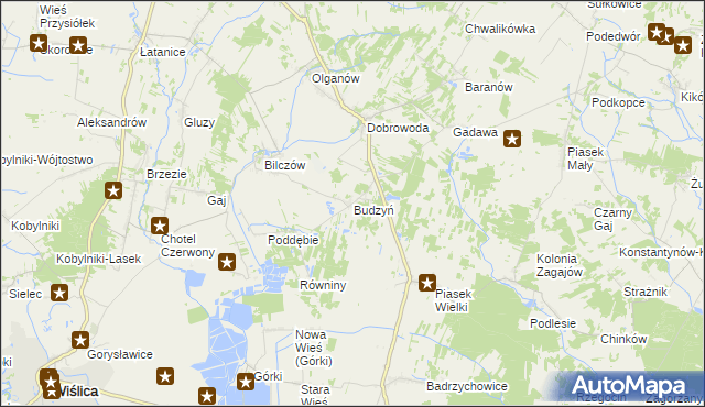 mapa Budzyń gmina Busko-Zdrój, Budzyń gmina Busko-Zdrój na mapie Targeo