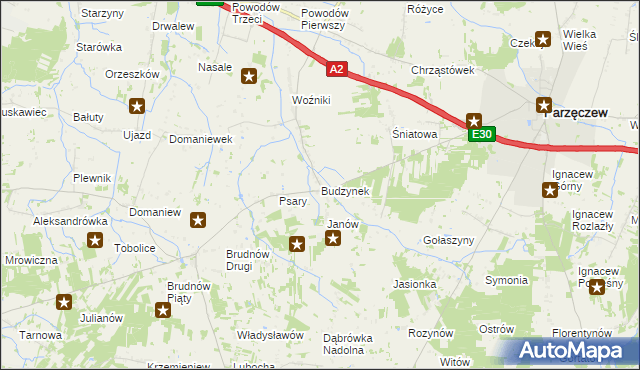 mapa Budzynek, Budzynek na mapie Targeo