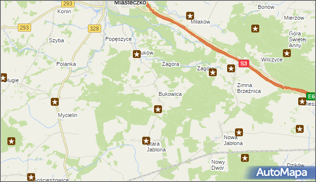 mapa Bukowica, Bukowica na mapie Targeo