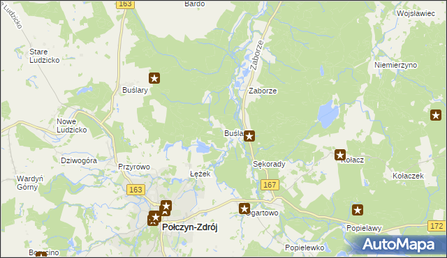 mapa Buślarki, Buślarki na mapie Targeo