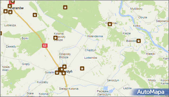 mapa Chądzyń, Chądzyń na mapie Targeo