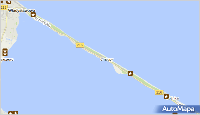 mapa Chałupy gmina Władysławowo, Chałupy gmina Władysławowo na mapie Targeo