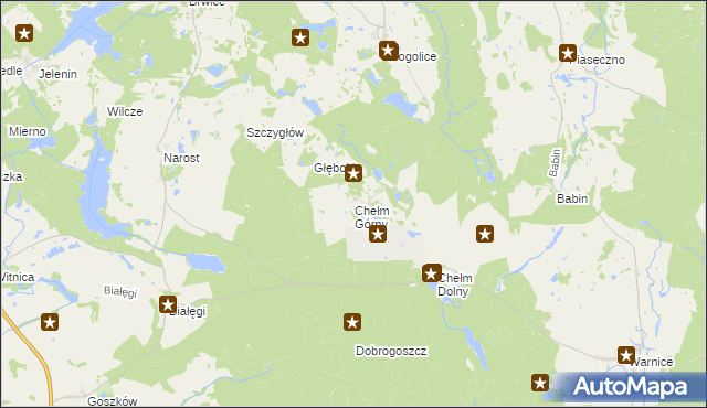 mapa Chełm Górny, Chełm Górny na mapie Targeo