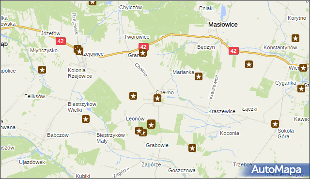 mapa Chełmo, Chełmo na mapie Targeo