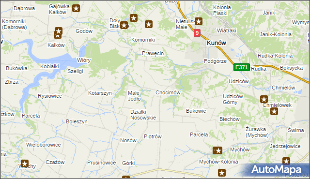 mapa Chocimów, Chocimów na mapie Targeo