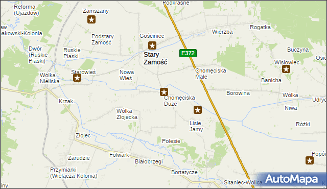 mapa Chomęciska Duże, Chomęciska Duże na mapie Targeo