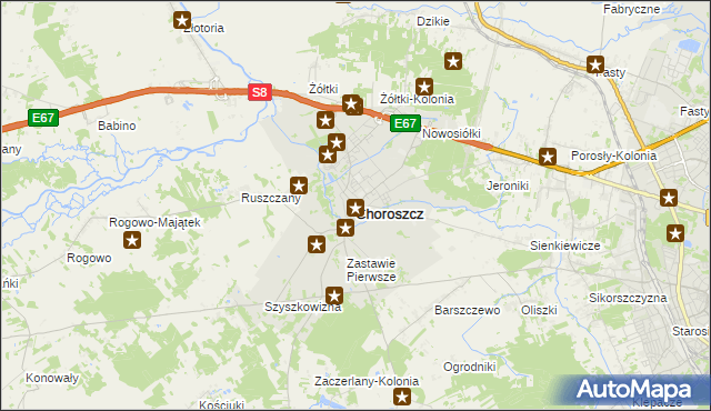 mapa Choroszcz, Choroszcz na mapie Targeo