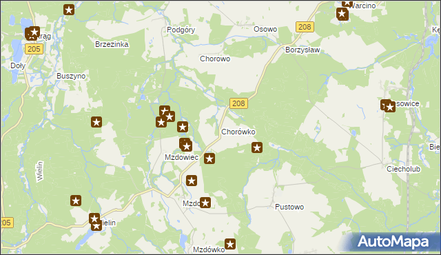 mapa Chorówko, Chorówko na mapie Targeo