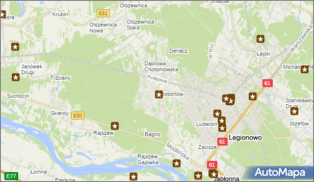 mapa Chotomów, Chotomów na mapie Targeo