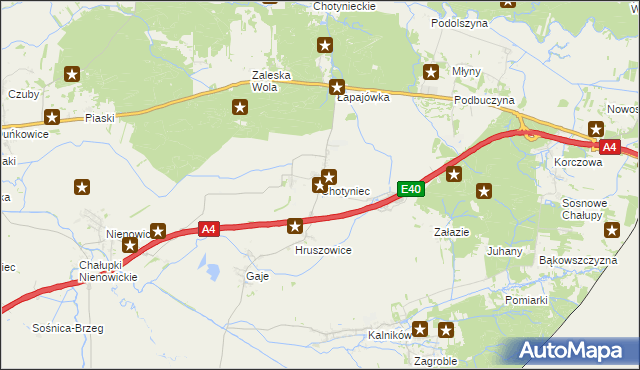 mapa Chotyniec, Chotyniec na mapie Targeo