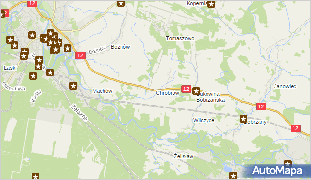 mapa Chrobrów, Chrobrów na mapie Targeo