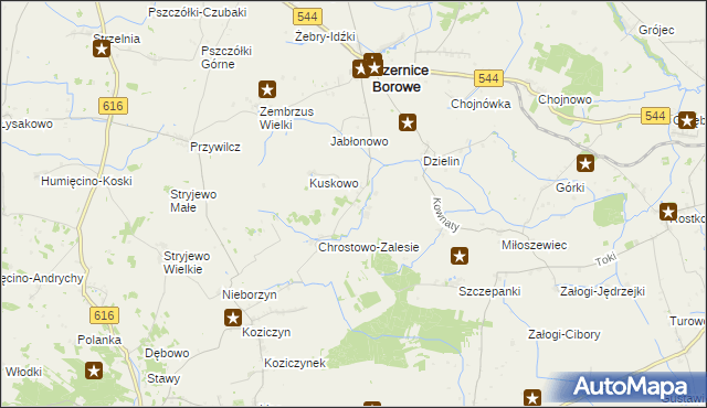 mapa Chrostowo Wielkie, Chrostowo Wielkie na mapie Targeo