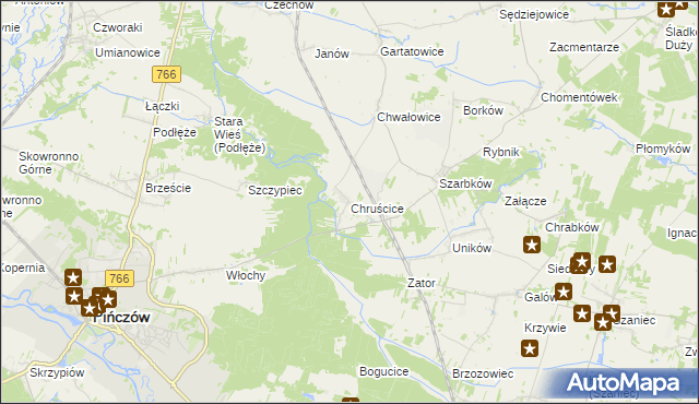 mapa Chruścice, Chruścice na mapie Targeo