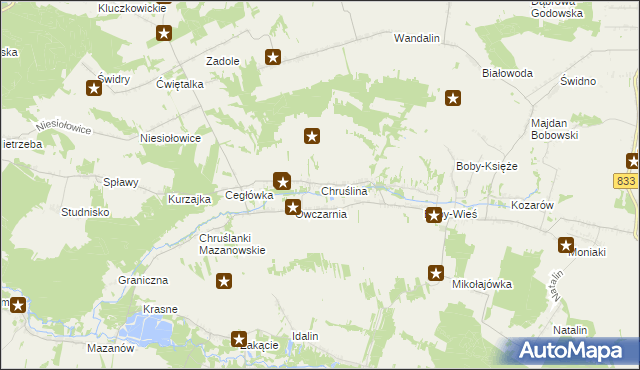 mapa Chruślina, Chruślina na mapie Targeo