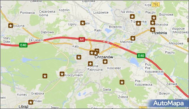 mapa Chrzanów, Chrzanów na mapie Targeo