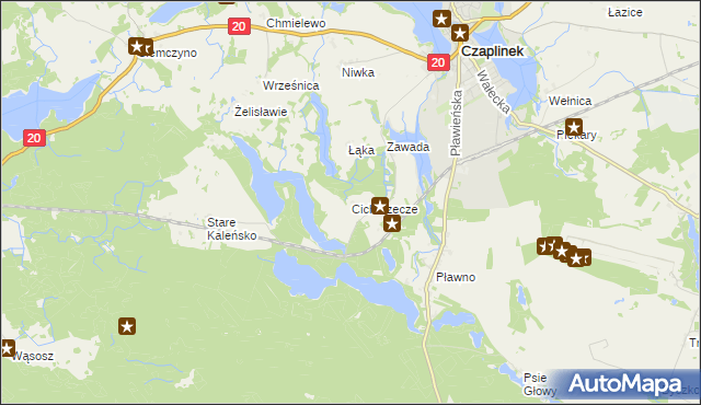 mapa Cichorzecze, Cichorzecze na mapie Targeo