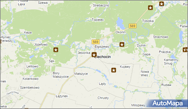 mapa Ciechocin powiat golubsko-dobrzyński, Ciechocin powiat golubsko-dobrzyński na mapie Targeo