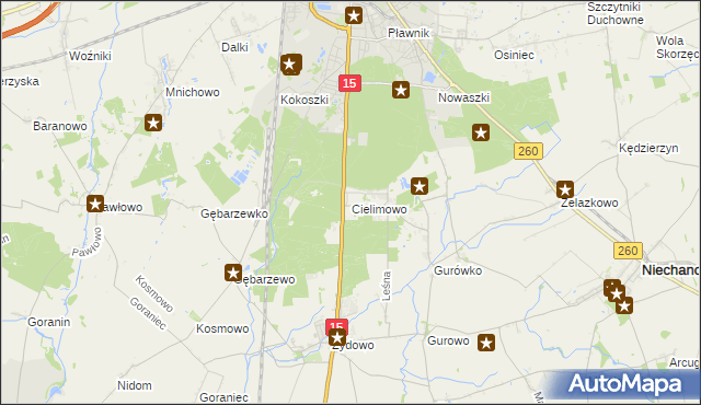 mapa Cielimowo, Cielimowo na mapie Targeo