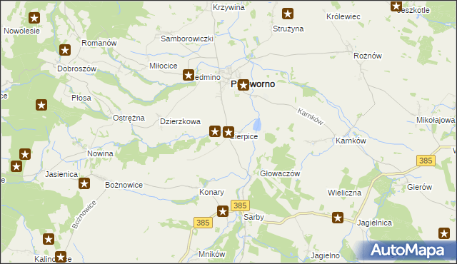 mapa Cierpice gmina Przeworno, Cierpice gmina Przeworno na mapie Targeo