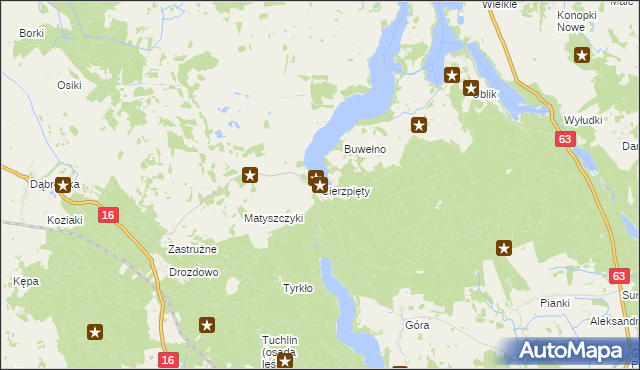 mapa Cierzpięty gmina Orzysz, Cierzpięty gmina Orzysz na mapie Targeo