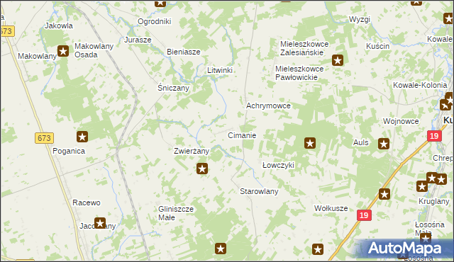 mapa Cimanie, Cimanie na mapie Targeo