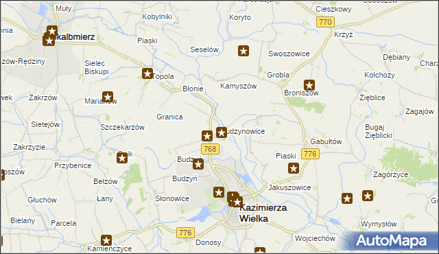 mapa Cudzynowice, Cudzynowice na mapie Targeo