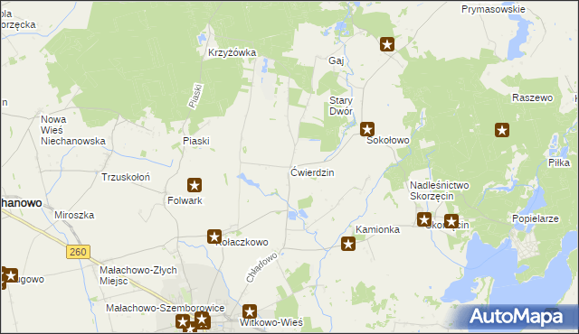 mapa Ćwierdzin, Ćwierdzin na mapie Targeo