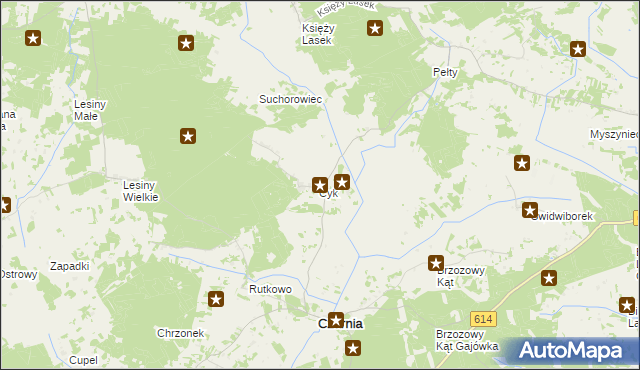 mapa Cyk gmina Czarnia, Cyk gmina Czarnia na mapie Targeo