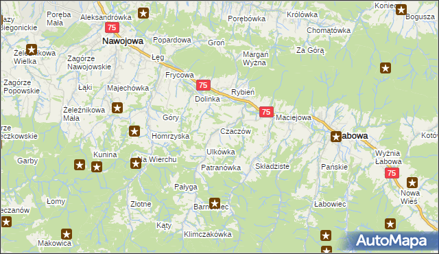 mapa Czaczów, Czaczów na mapie Targeo