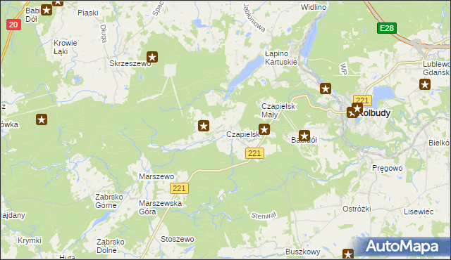 mapa Czapielsk, Czapielsk na mapie Targeo