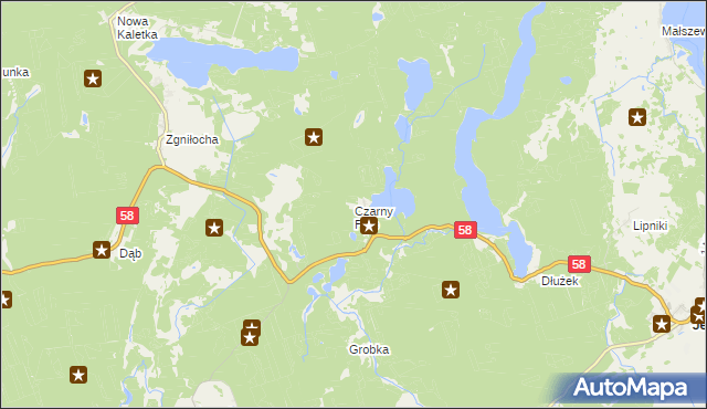 mapa Czarny Piec, Czarny Piec na mapie Targeo